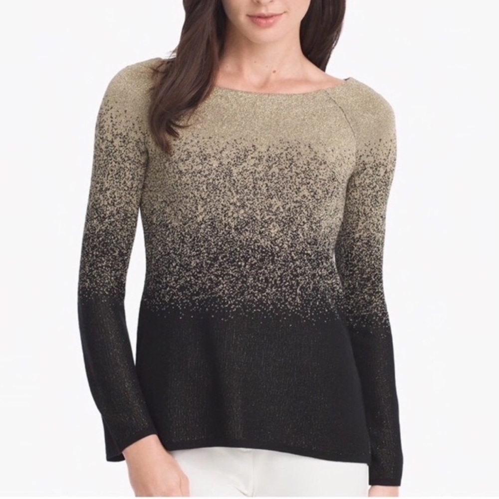 WHBM METALLIC OMBRÉ SWEATER